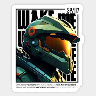 Halo game quotes - Master chief - Spartan 117 - WQ01-v5 Sticker